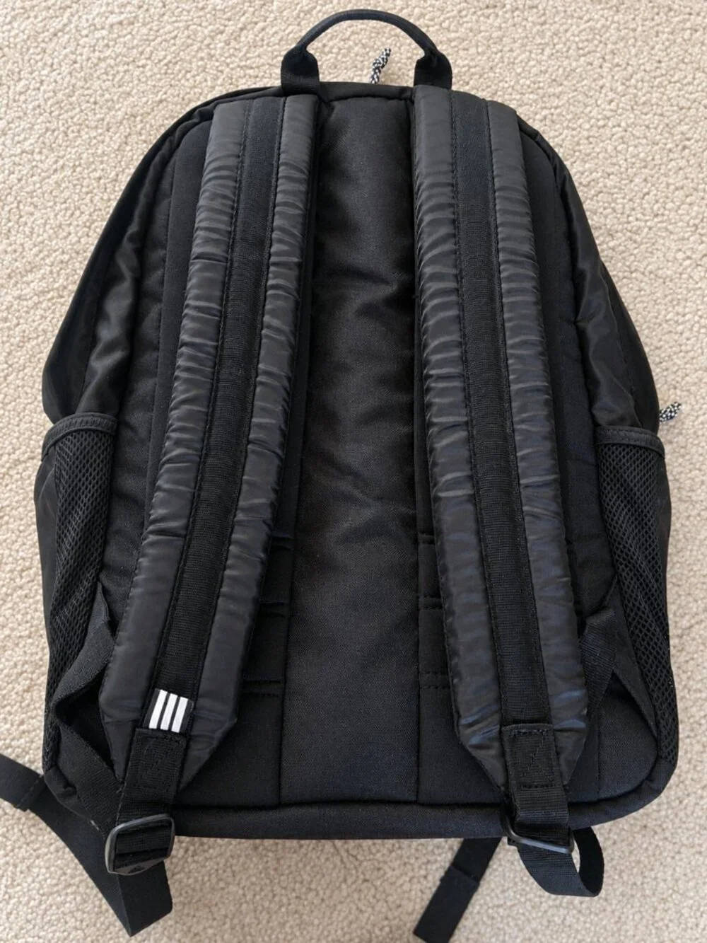 NEW Adidas Classic Logo 3S Three Stripes Limited Edition Black Backpack